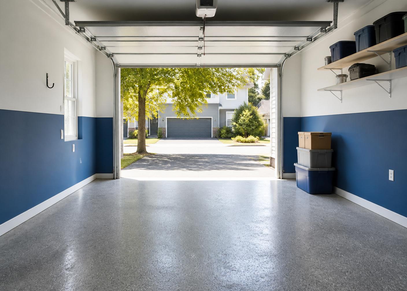 A cleared, swept Toronto garage after junk removal